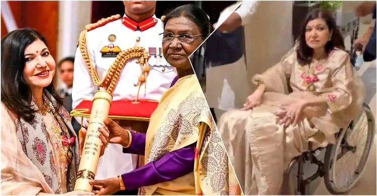 হুইলচেয়ারে চড়ে পদ্মভূষণ নিলেন অলকা ইয়াগনিক, শোনালেন লড়াইয়ের অজানা গল্প