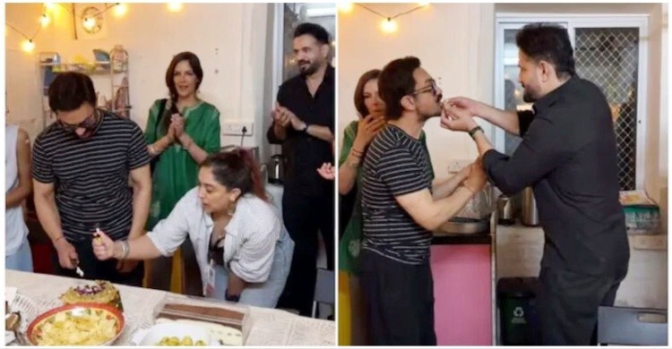 সাবেক দুই স্ত্রী ও নতুন প্রেমিকা নিয়ে জন্মদিন পালন করলেন আমির খান