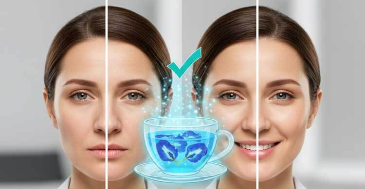 ত্বকের বলিরেখা কমায় অপরাজিতা চা