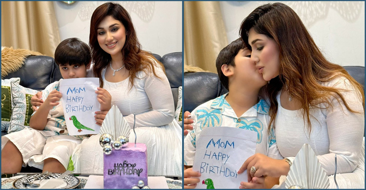 আব্রামকে নিয়ে জন্মদিন উদযাপন করলেন অপু বিশ্বাস