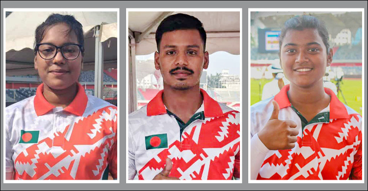 পদকজয়ী তিন আরচারকে ৩০ লাখ টাকা পুরস্কার ঘোষণা