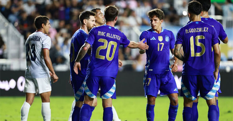 খেললেন মেসি, পুয়ের্তো রিকোকে উড়িয়ে দিলো আর্জেন্টিনা