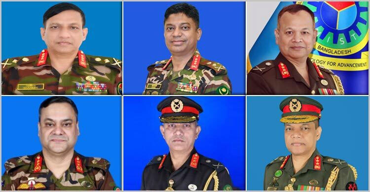 Army reshuffles six additional senior positions