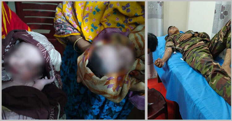 মাগুরায় সেনাসদস্যের রক্তদান, যমজ পুত্রসন্তান জন্ম দিলেন প্রসূতি