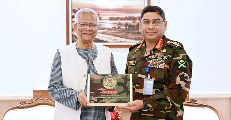 Army Chief pays farewell call on outgoing Chief Adviser