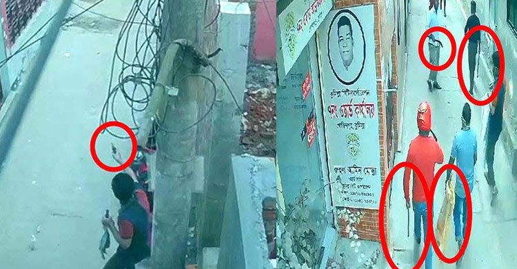 কুমিল্লায় প্রকাশ্যে অস্ত্র উঁচিয়ে ফাঁকা গুলি ছুড়ে মহড়া