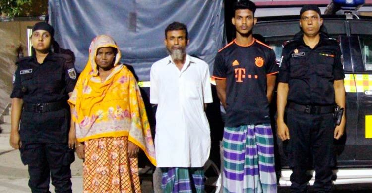 সিরাজগঞ্জে একই পরিবারের তিনজন গ্রেফতার