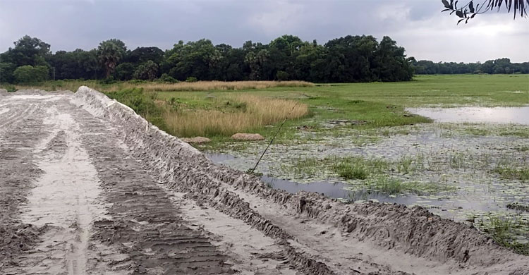 বেলাই বিলে ফের বালু ভরাট