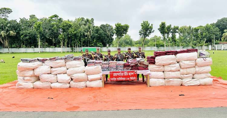 ব্রাহ্মণবাড়িয়ায় দুই কোটি টাকার ভারতীয় শাড়ি-লেহেঙ্গা জব্দ