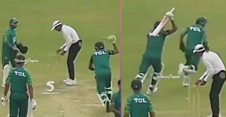 রিজওয়ানকে ব্যাট দিয়ে মারতে গেলেন বাবর!