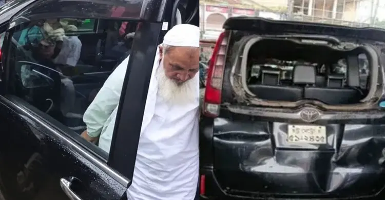 দুর্ঘটনার কবলে বহনকারী মাইক্রোবাস, অক্ষত মহিবুল্লাহ বাবুনগরী
