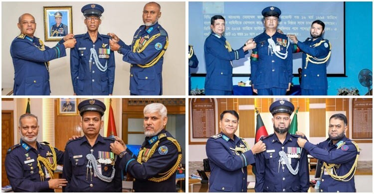 স্বাধীনতা দিবস উপলক্ষে অনারারি কমিশন পেলেন বিমানবাহিনীর ৯ কর্মকর্তা