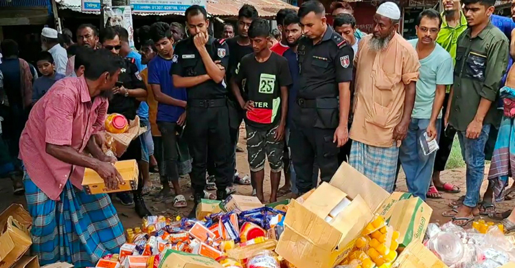 শিশুখাদ্যসহ নকল পণ্য জব্দ, দুই লাখ টাকা জরিমানা