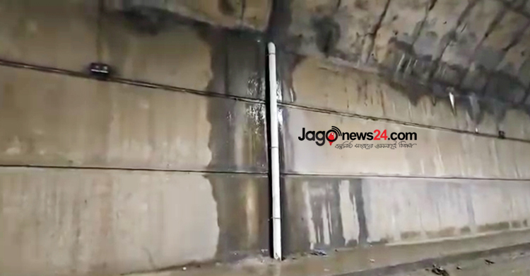 দৃষ্টিনন্দন টানেলে ছিদ্র, বৃষ্টি হলেই ঝরছে পানি