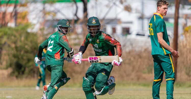 দক্ষিণ আফ্রিকার বিপক্ষে রুদ্ধশ্বাস জয় বাংলাদেশের যুবাদের
