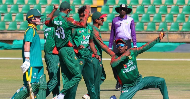 শক্তিশালী দক্ষিণ আফ্রিকাকে হারিয়ে চ্যাম্পিয়ন বাংলাদেশ