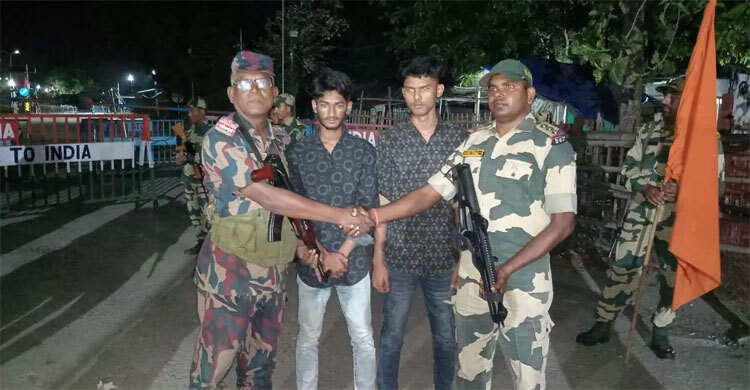 2 Bangladeshis return home after being picked up by BSF