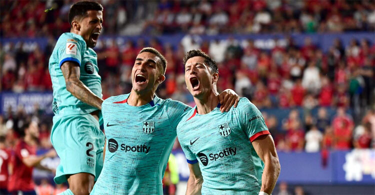 লেওয়ানডস্কির পেনাল্টিতে জয় বার্সেলোনার