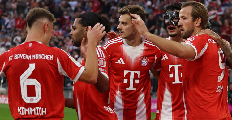 হ্যারি কেইনের জোড়া গোল, হামবুর্গকে বিধ্বস্ত করলো বায়ার্ন মিউনিখ