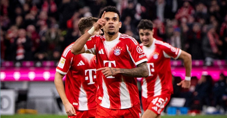 দিয়াজের হ্যাটট্রিকে হফেনহাইমের জালে ৫ গোল দিলো বায়ার্ন