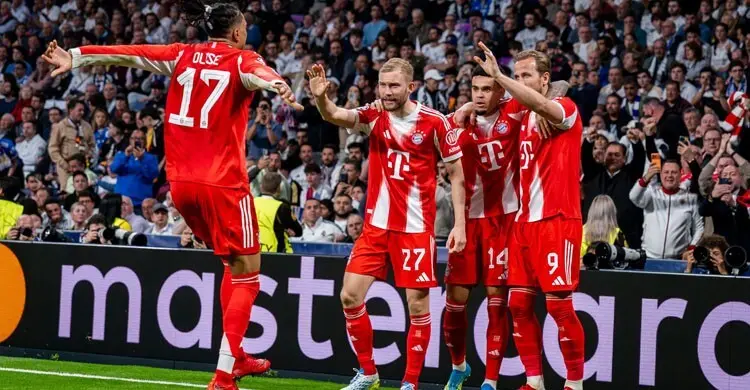 কেইনের প্রত্যাবর্তনে রিয়ালকে হারিয়ে সেমির পথে বায়ার্ন