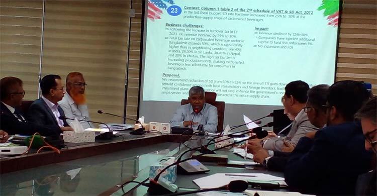 বেভারেজ পণ্যে করভার কমানোর প্রস্তাব অ্যামচেমের