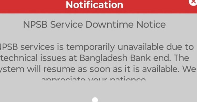 কেন্দ্রীয় ব্যাংকের সার্ভার ডাউন, ইন্টারনেট ব্যাংকিংয়ে ভোগান্তি