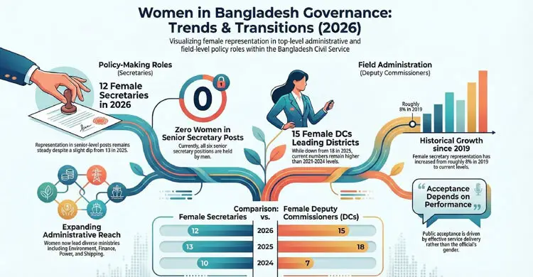 Women in top administrative posts see slight dip