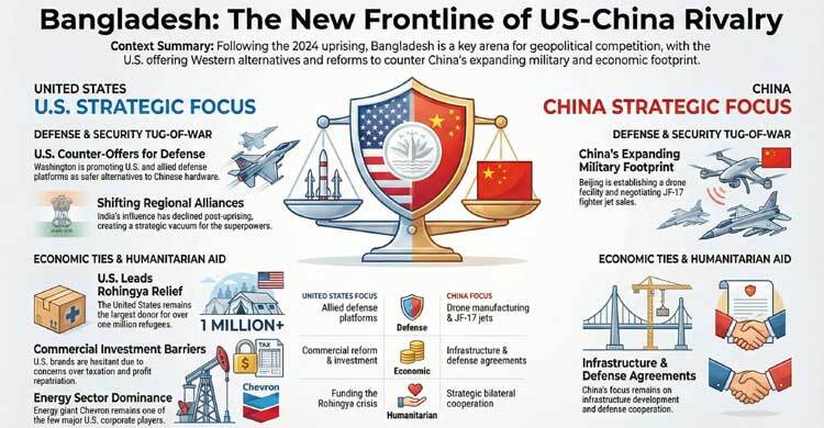 Bangladesh in strategic squeeze as US, China vie for influence