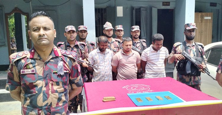 বেনাপোলে তিন কেজি সোনাসহ আটক ৩