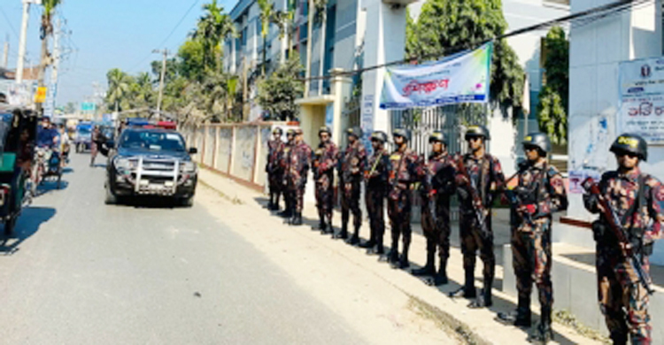 গাজীপুরে মাঠে নেমেছে ১১ প্লাটুন বিজিবি