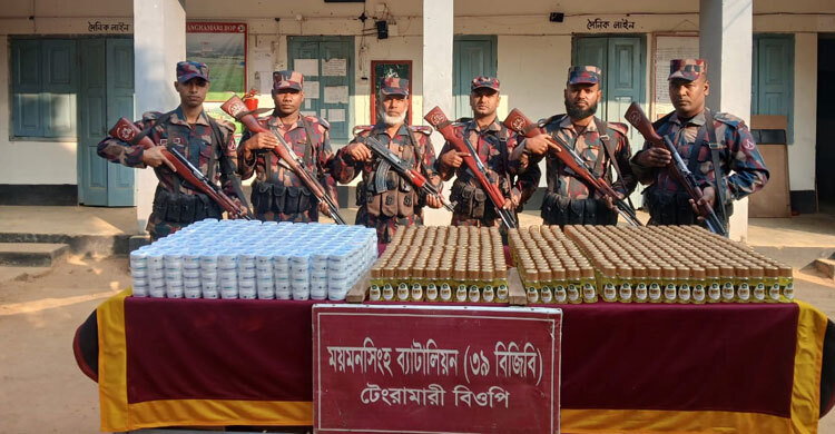 সীমান্তে বিজিবির অভিযানে বিপুল পরিমাণ ভারতীয় পণ্য জব্দ