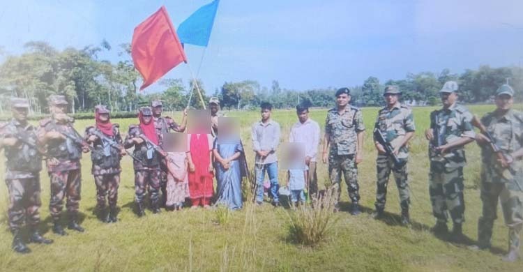 শিশুসহ আটক ৬ জনকে বিজিবির কাছে হস্তান্তর করলো বিএসএফ