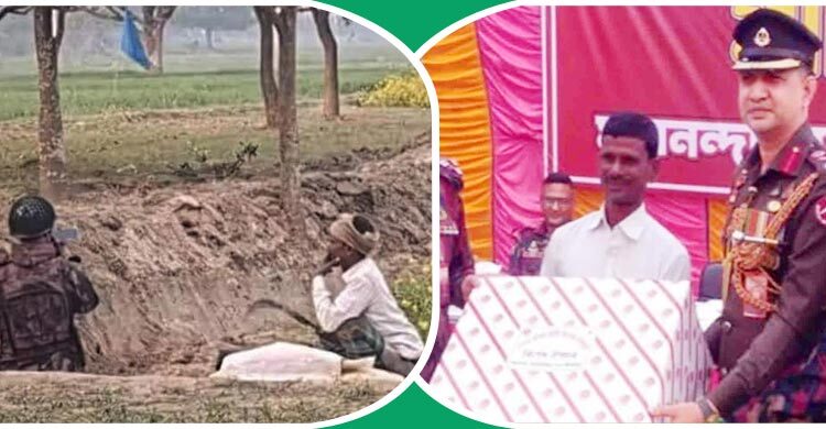 সীমান্তে কাস্তে হাতে ভাইরাল সেই কৃষককে সংবর্ধনা দিলো বিজিবি