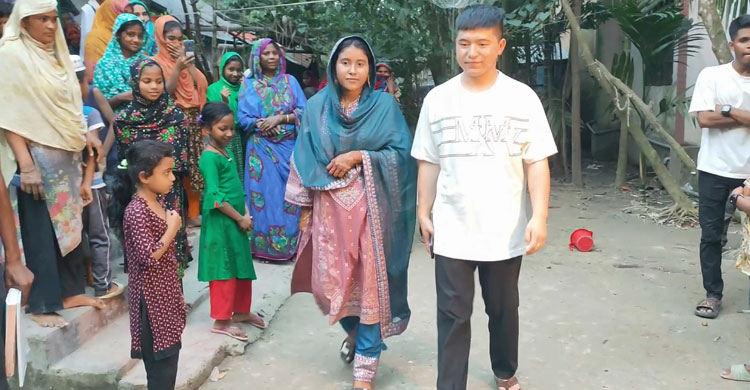প্রকৃতি দেখতে এসে বাংলাদেশি তরুণীর প্রেমে চীনা যুবক, ধুমধামে বিয়ে
