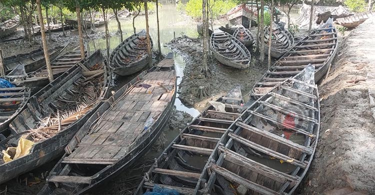 সুন্দরবনে নষ্ট হচ্ছে জব্দ হাজারো নৌকা-ট্রলার