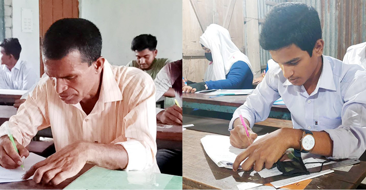 ছেলের সঙ্গে এসএসসি পরীক্ষা দিচ্ছেন ৫০ বছরের জাহাঙ্গীর