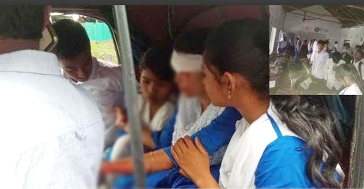 শ্রেণিকক্ষের সিলিং ফ্যান পড়ে দুই ছাত্রী আহত