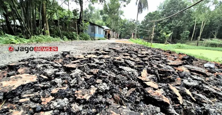 ৬৫ লাখ টাকার সড়ক টিকলো এক সপ্তাহ