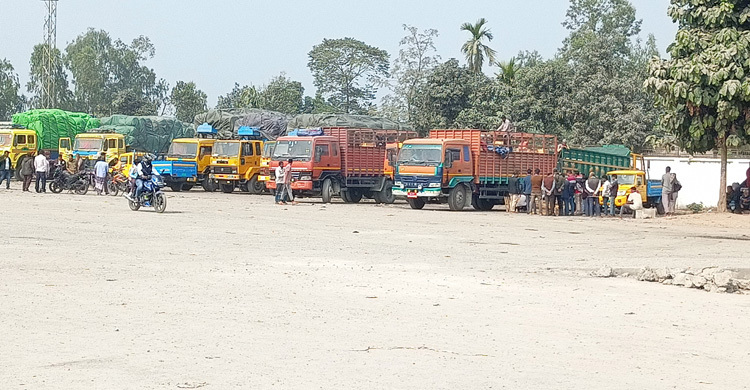 বুড়িমারী স্থলবন্দরে ৬ দিন ধরে আমদানি-রপ্তানি বন্ধ