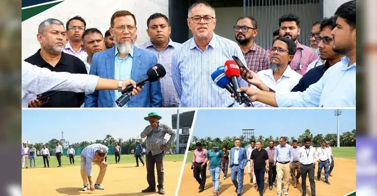 আনভীর ক্রিকেট স্টেডিয়াম দেখে সন্তুষ্ট বিসিবির প্রতিনিধি দল