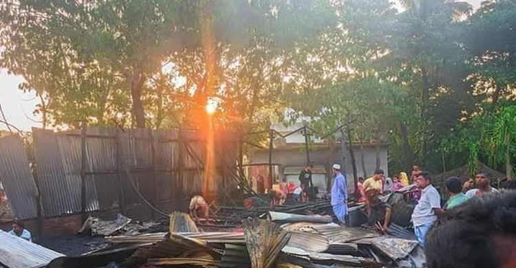 হাতিয়ায় ২০ দোকান আগুনে পুড়ে ছাই