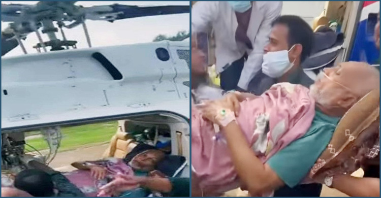 হেলিকপ্টারে ঢাকা নেওয়া হলো গুলিবিদ্ধ বিএনপির প্রার্থী এরশাদকে