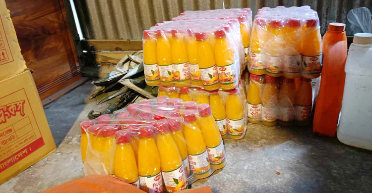 নামিদামি ব্র্যান্ডের মোড়কে নকল জুস, কারখানা সিলগালা
