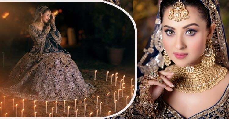 নীল লেহেঙ্গায় যেন রূপকথার রাজকন্যা বুবলী