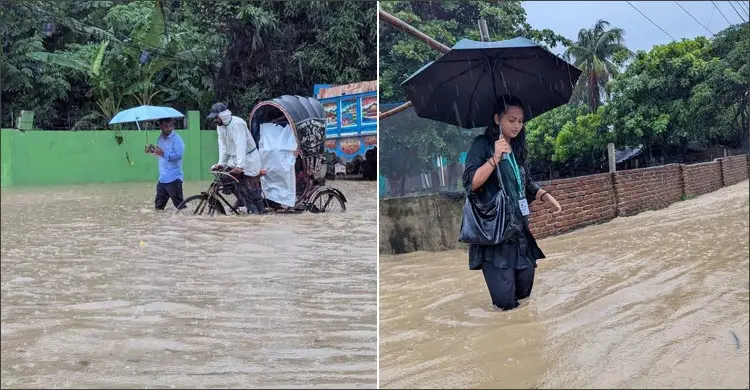 জলাবদ্ধতায় স্থবির উত্তর চট্টগ্রাম, থমকে গেলো যোগাযোগ-শিক্ষা কার্যক্রম