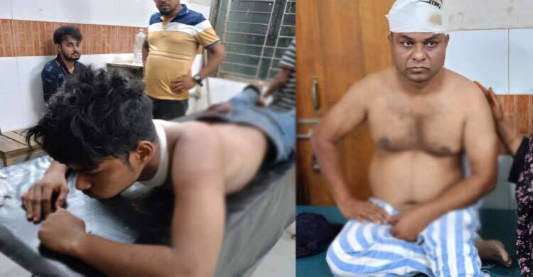 হাসপাতাল চত্বরে অ্যাম্বুলেন্স চালক বাবা-ছেলেকে কুপিয়ে জখম