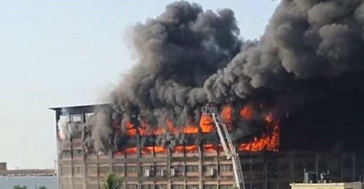 Inferno at CPEZ towel factory, 15 fire units, navy fight dousing flame