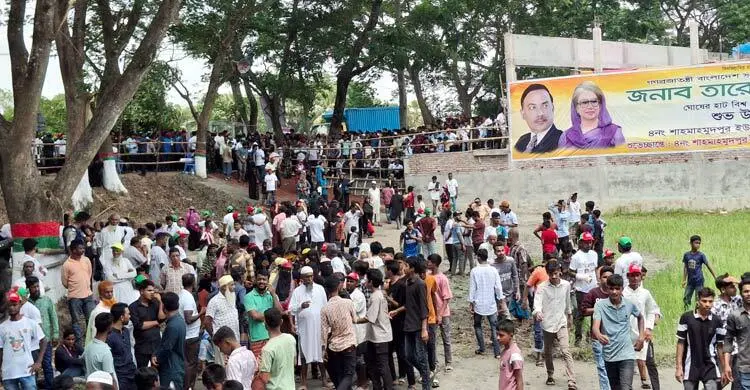 ২২ বছর পর চাঁদপুরে তারেক রহমান, দেখতে জনতার ভিড়