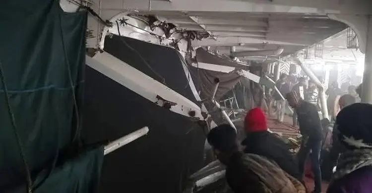 মেঘনায় দুই লঞ্চের সংঘর্ষে নিহত ২